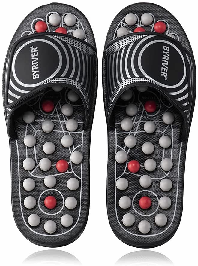 BYRIVER - Sandalias con plantillas de resorte para masaje de pies