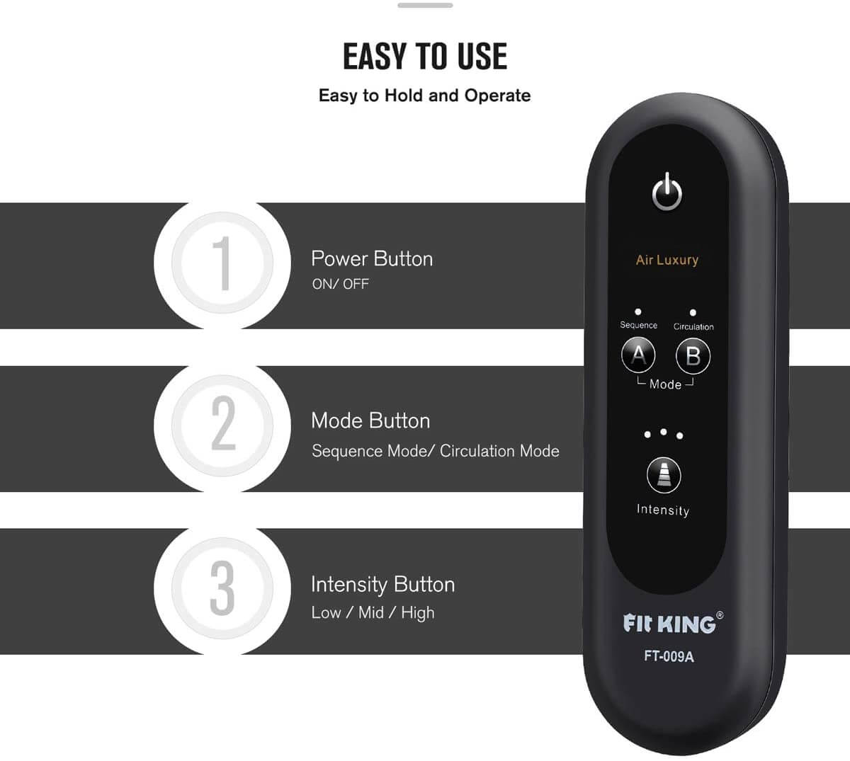 FIT KING Masajeador de aire de pierna para circulación y relajación fácil de usar