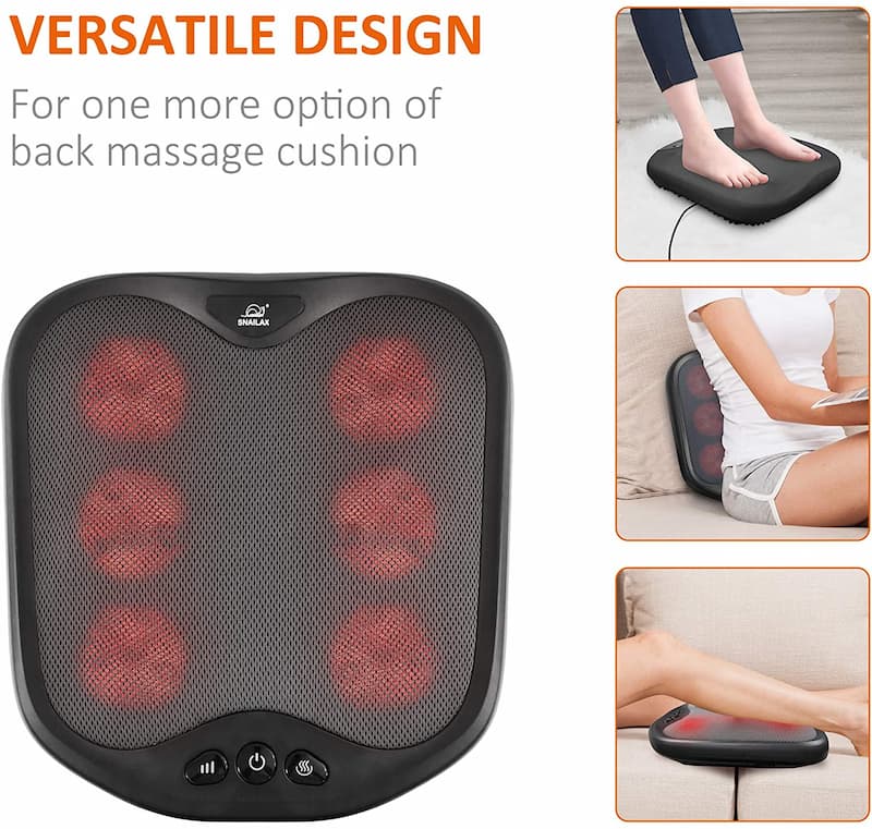 Snailax 2 en 1 Shiatsu masajeador de pies y espalda diseño
