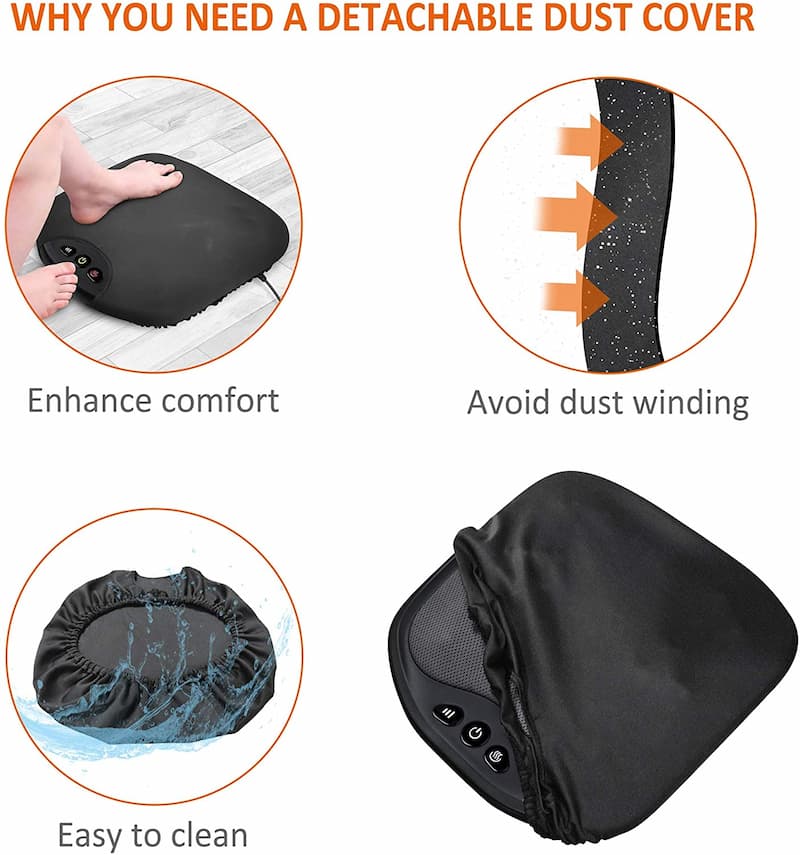 Snailax 2 en 1 Shiatsu masajeador de pies y espalda fácil de limpiar