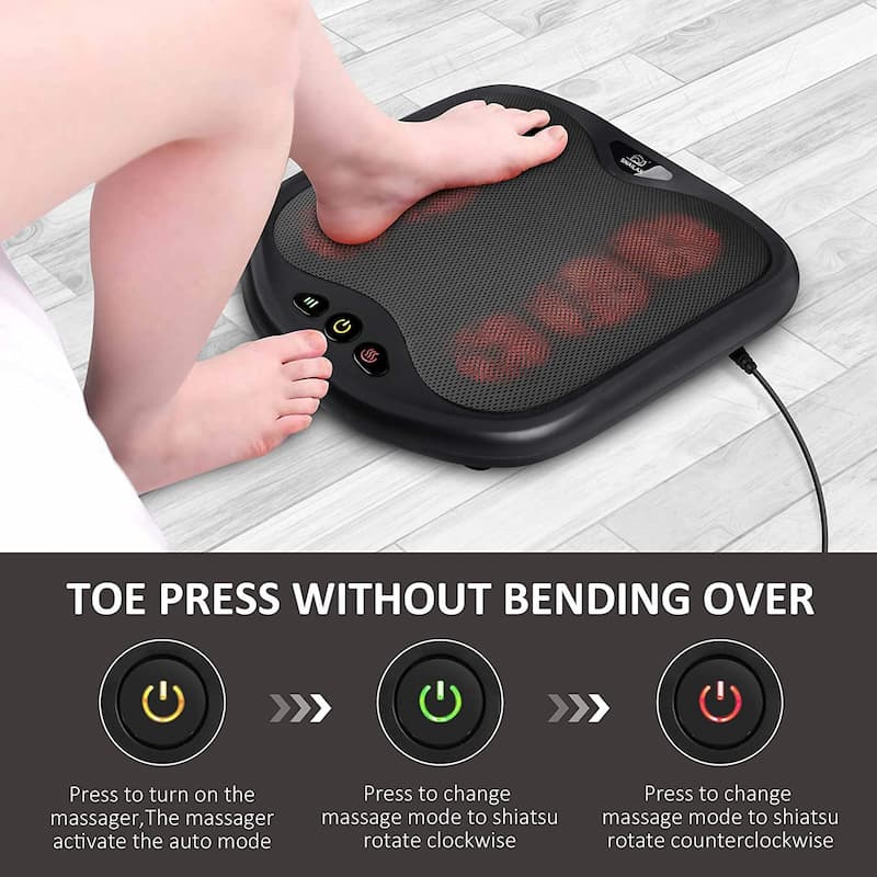 Snailax 2 en 1 Shiatsu masajeador de pies y espalda panel para dedos