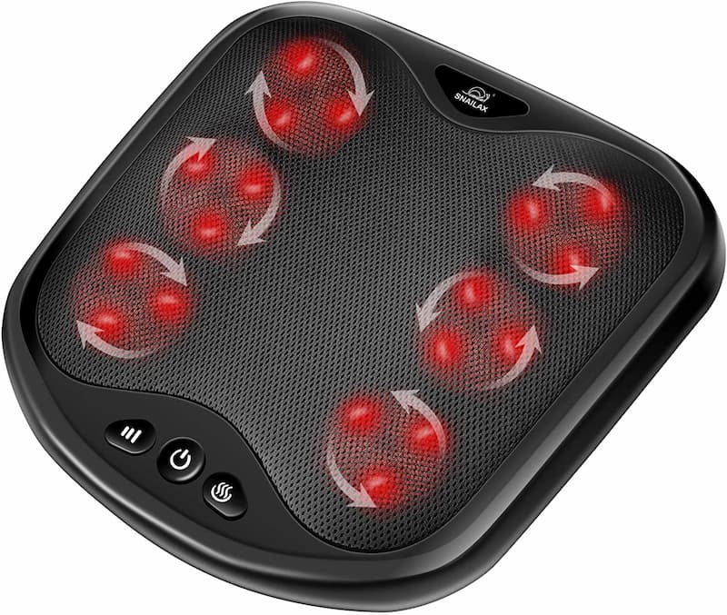 Snailax 2 en 1 Shiatsu masajeador de pies y espalda con calor